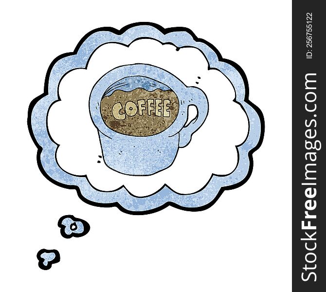 Thought Bubble Textured Cartoon Coffee Mug