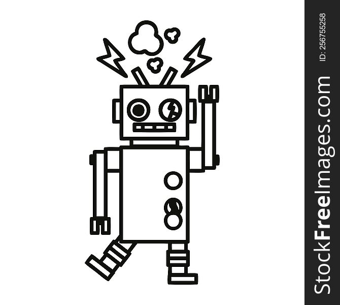 Malfunctioning Robot Icon