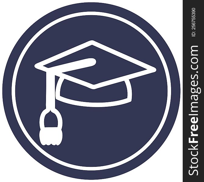 Graduation Cap Circular Icon