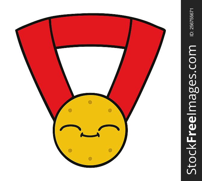 cute cartoon gold medal