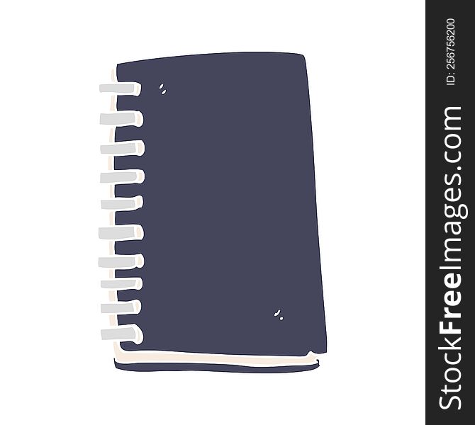 flat color illustration of note book. flat color illustration of note book