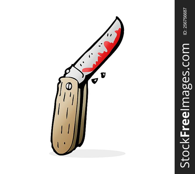 Cartoon Bloody Folding Knife