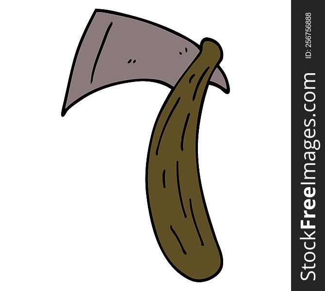 cartoon doodle viking axe