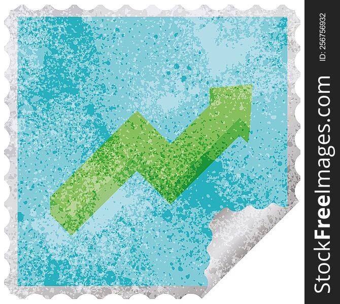 Performance Arrow Graphic Vector Illustration Square Sticker Stamp