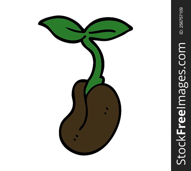 cartoon doodle of a seedling