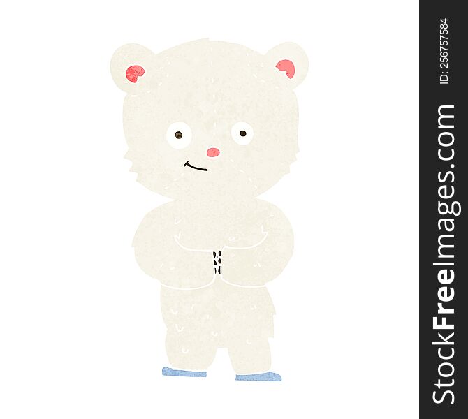 Cartoon Teddy Polar Bear Cub
