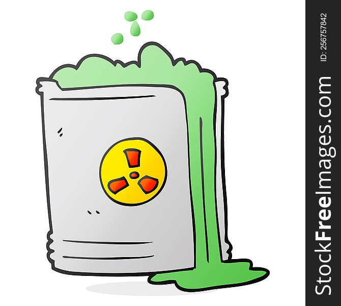 Cartoon Radioactive Waste