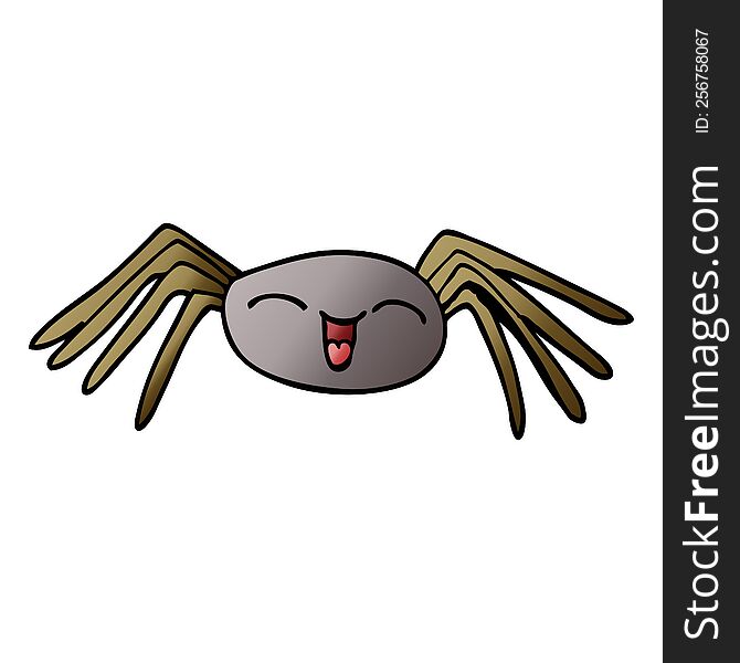 Happy Cartoon Doodle Spider