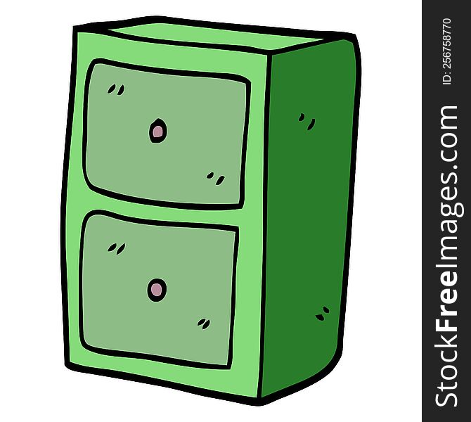 cartoon doodle filing cabinet