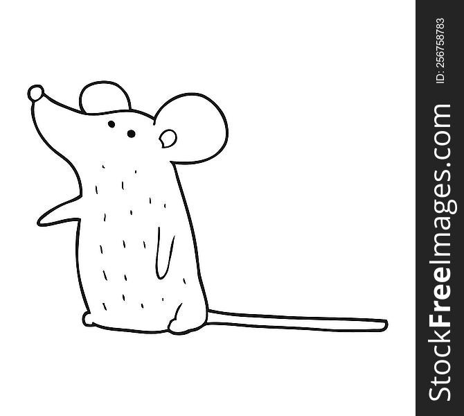 Black And White Cartoon Mouse