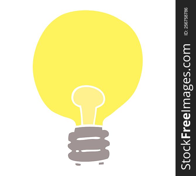 cartoon doodle light bulb