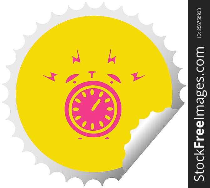 Circular Peeling Sticker Cartoon Ringing Alarm Clock