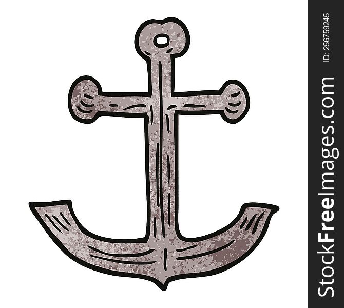 cartoon doodle ships anchor