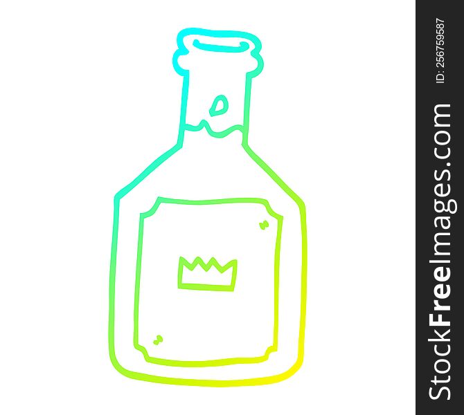 cold gradient line drawing cartoon alcoholic drink