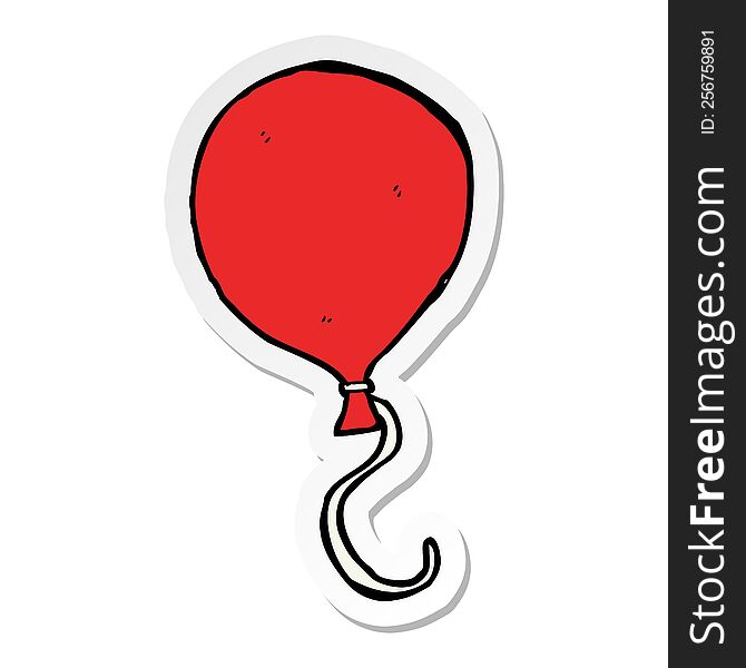 sticker of a cartoon balloon