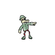 Cartoon Weird Army Man Stock Photo Cartoon Weird Army Man Stock Photo