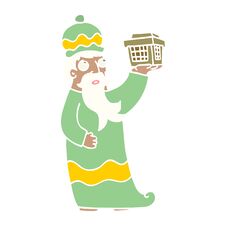 One Of The Three Wise Men Flat Color Illustration Cartoon Stock Photo