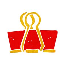 Cartoon Brass Clip Royalty Free Stock Photo