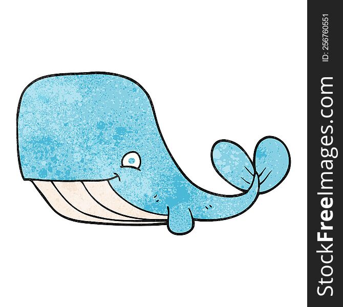 Textured Cartoon Happy Whale