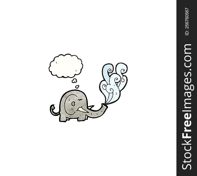 Cartoon Elephant With Thought Bubble