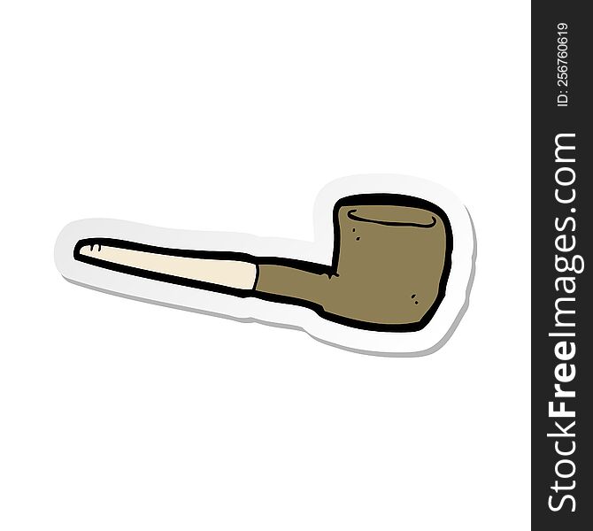 sticker of a cartoon pipe
