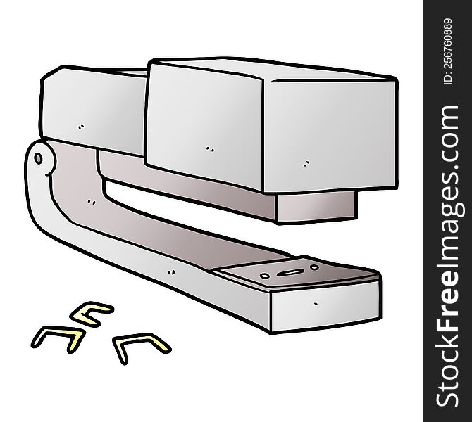 cartoon office stapler. cartoon office stapler