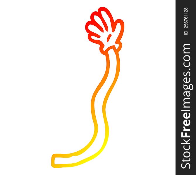 warm gradient line drawing of a cartoon retro hand gestures