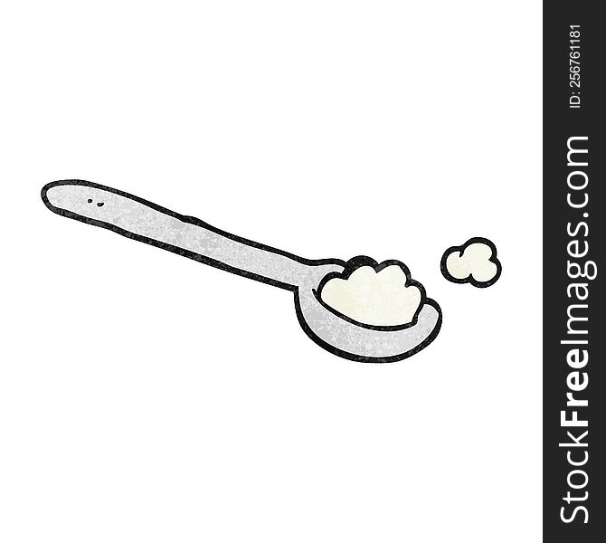 freehand textured cartoon teaspoon of salt