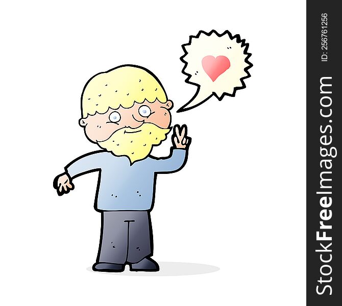 Cartoon Man Talking About Love
