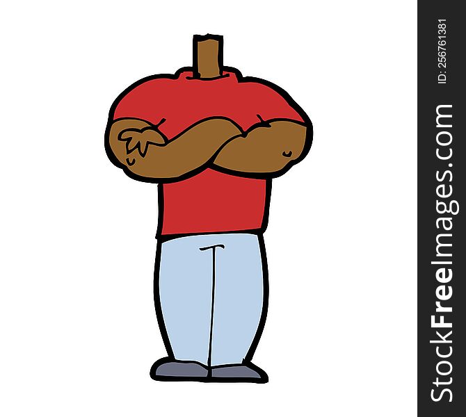 cartoon body with folded arms  (mix and match cartoons or add own photos