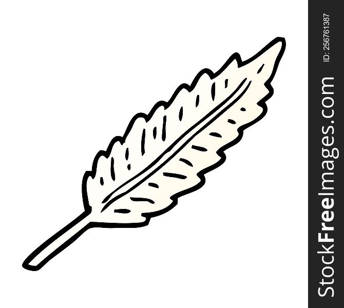 vector gradient illustration cartoon of a white feather