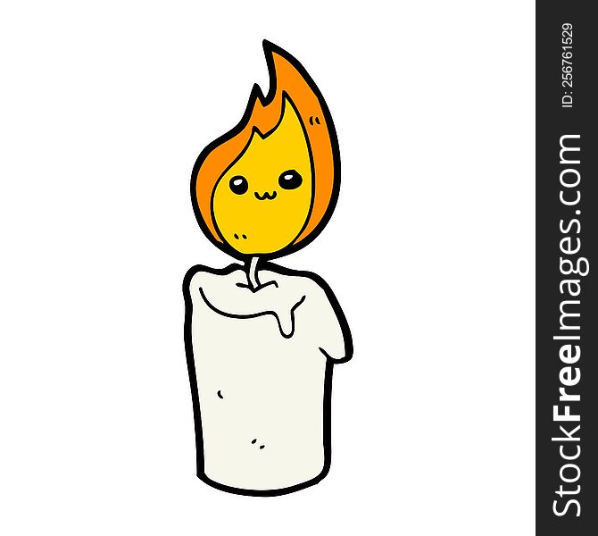 cartoon candle character