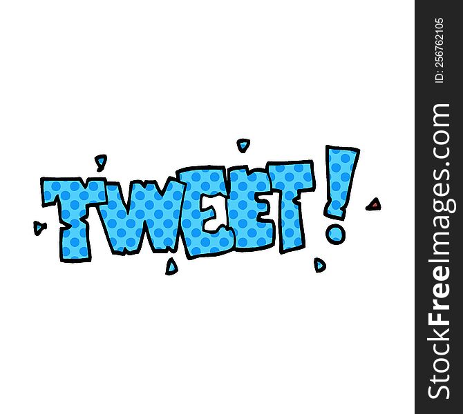Cartoon Doodle Bird Tweet