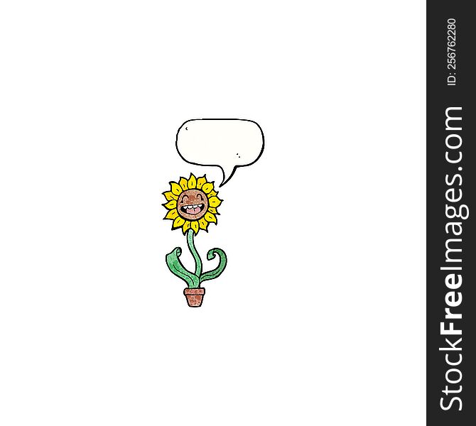 cartoon sunflower