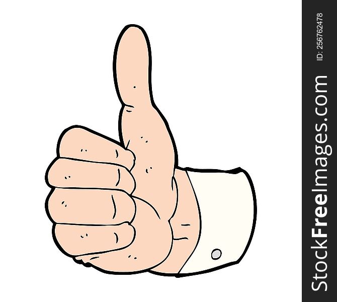 Cartoon Thumbs Up Symbol