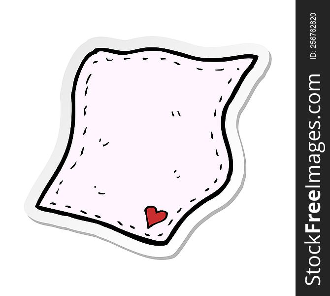 Sticker Of A Cartoon Handkerchief
