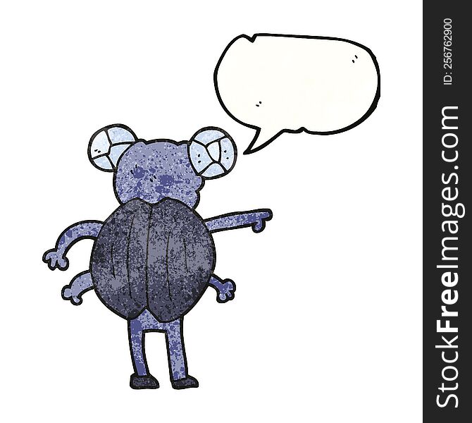 freehand speech bubble textured cartoon pointing insect