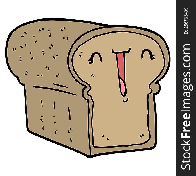cute cartoon loaf of bread