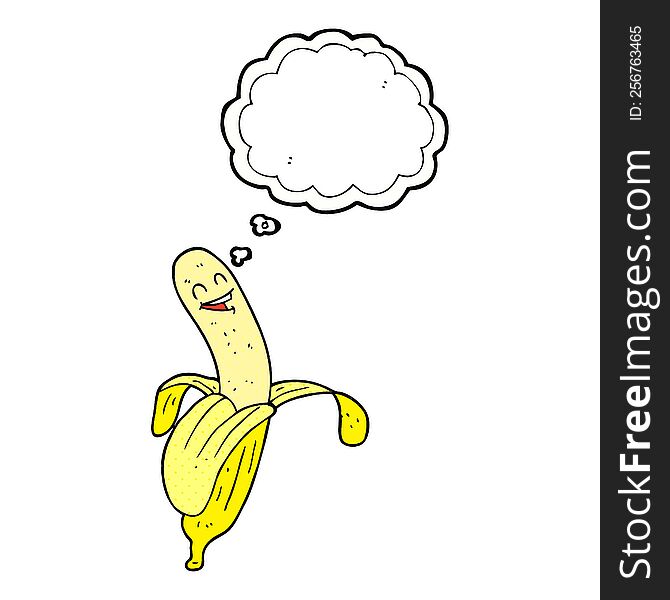 Thought Bubble Cartoon Banana