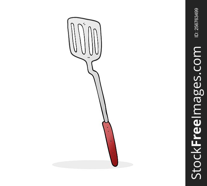 freehand drawn cartoon spatula