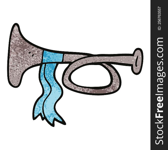 Cartoon Doodle Metal Trumpet