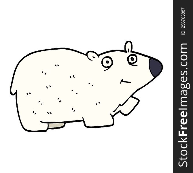 cartoon doodle polar bear