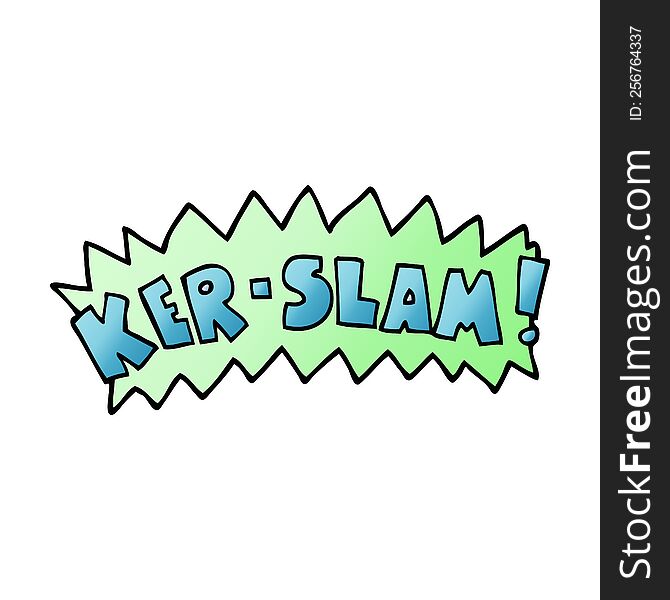 Cartoon Doodle Words Ker Slam