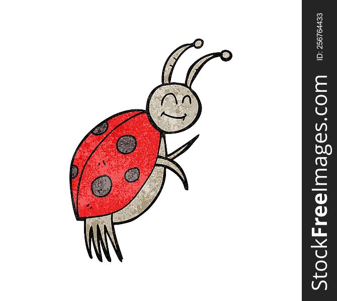 Textured Cartoon Ladybug