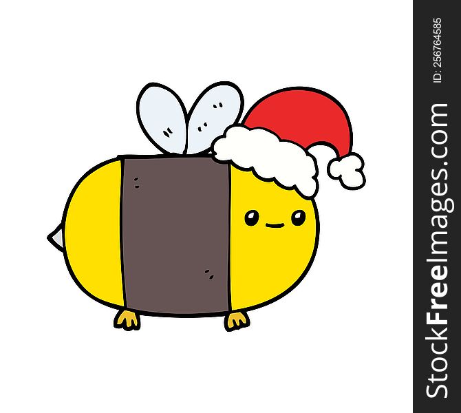 cartoon christmas bee