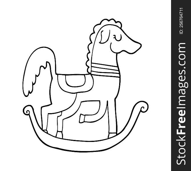 cartoon rocking horse