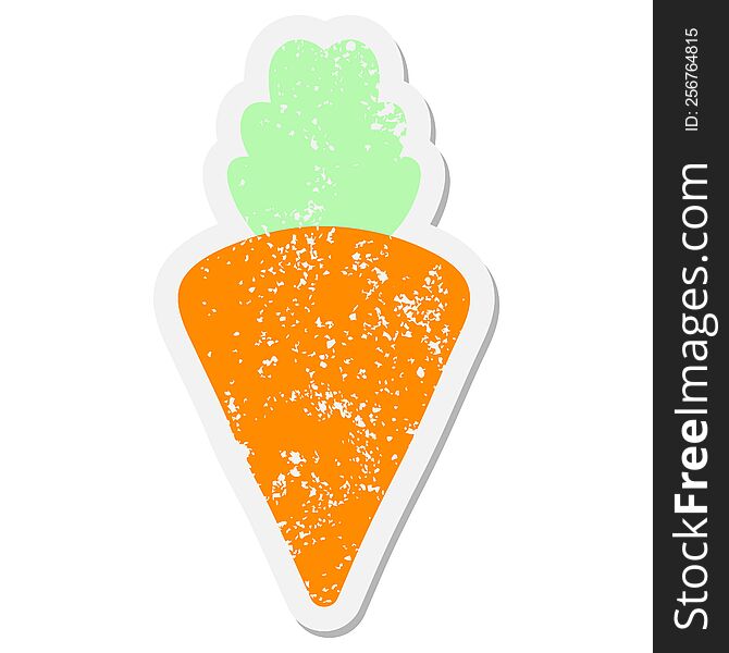 tasty looking carrot grunge sticker