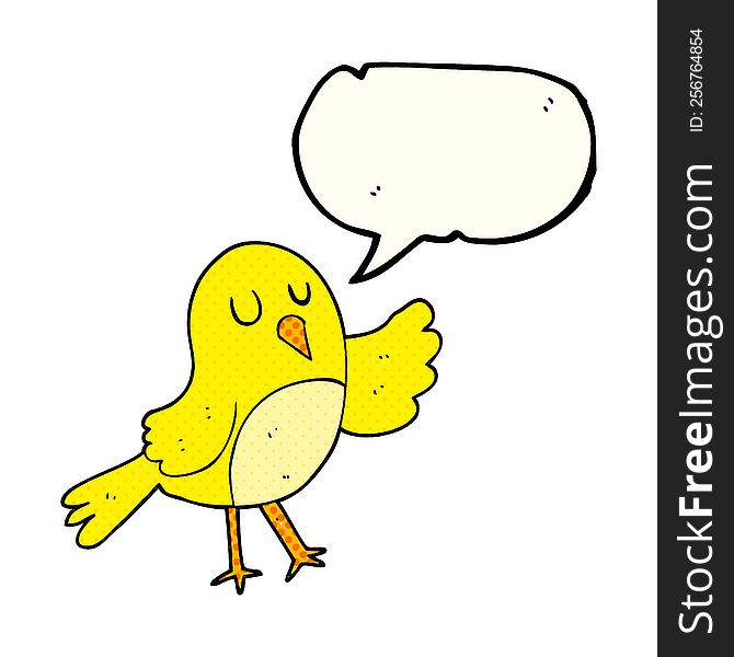 Comic Book Speech Bubble Cartoon Bird