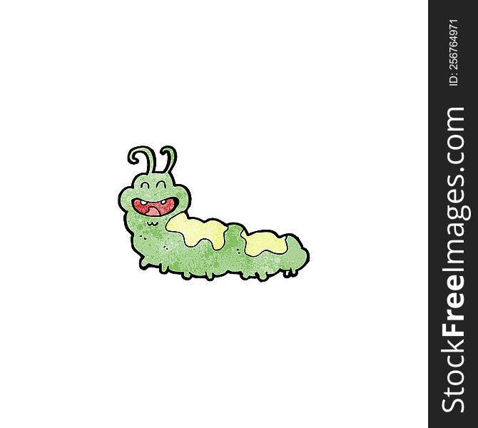 cartoon happy caterpillar