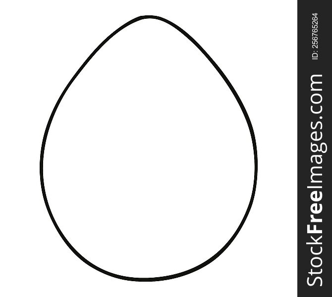line drawing quirky cartoon egg. line drawing quirky cartoon egg